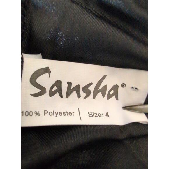 Sansha Black Ballet Dance Dress Women Size 4 Ruched Empire Balletcore Leotard - Picture 4 of 5